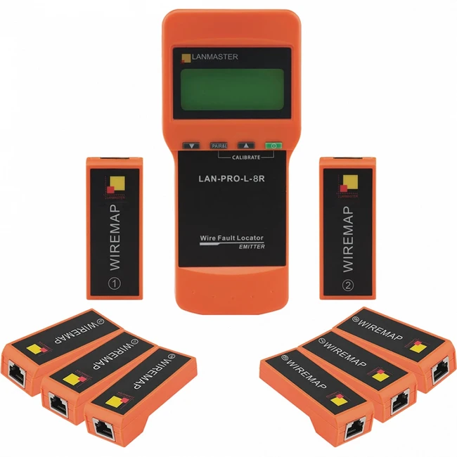 Инструмент для монтажа СКС LANMASTER Кабельный тестер LAN-PRO-L-8R