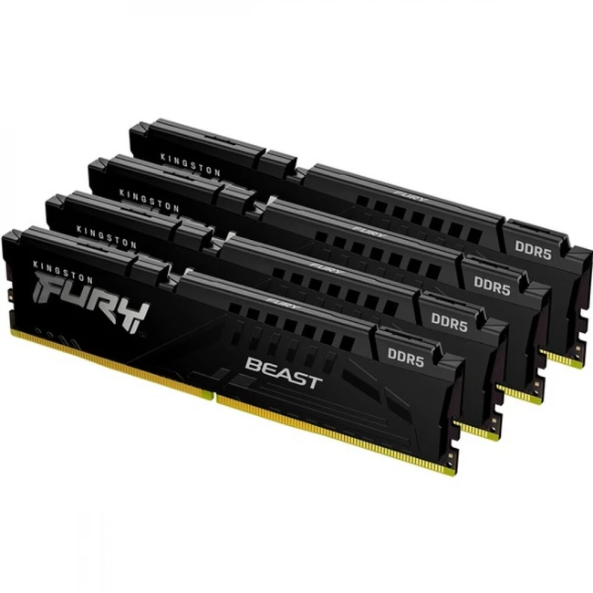 ОЗУ Kingston FURY Beast Black KF552C40BBK4-128 (DIMM, DDR5, 128 Гб (4 х 32 Гб), 5200 МГц)