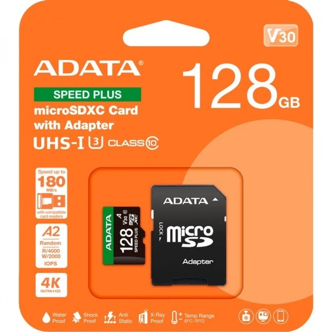Флеш (Flash) карты ADATA UD128GUI3V30A2SP-RA1 128 ГБ