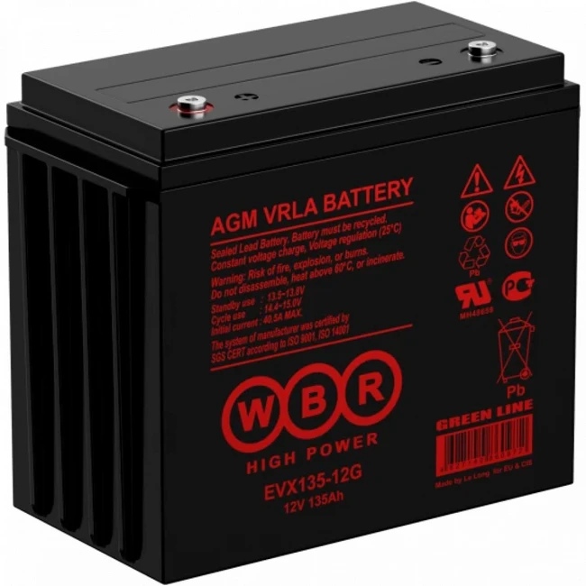 Сменные аккумуляторы АКБ для ИБП WBR EVX135-12G EVX135-12G WBR (12 В)