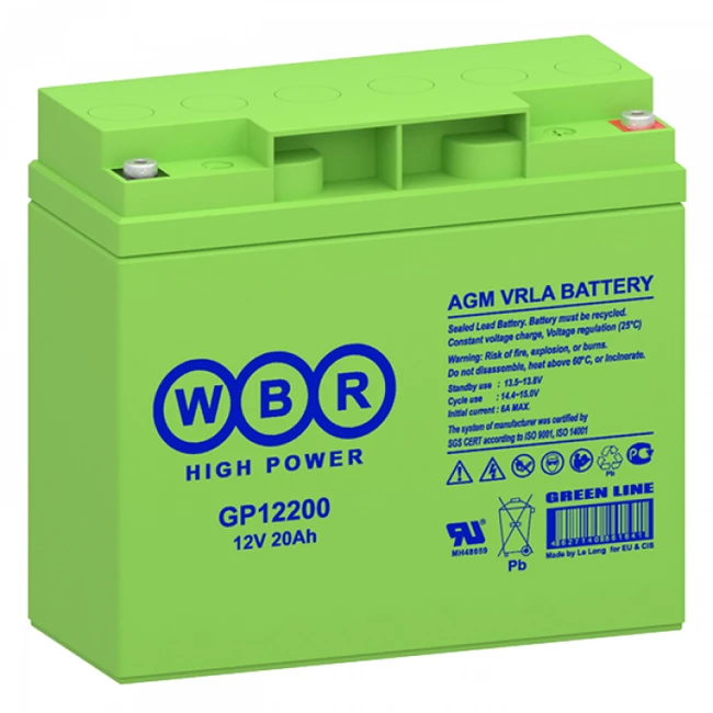 Сменные аккумуляторы АКБ для ИБП WBR GP12200 GP12200 WBR 12 В