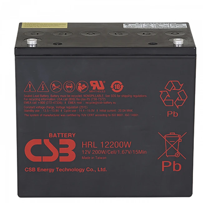 Сменные аккумуляторы АКБ для ИБП CSB HRL12200W FR HRL12200W FR CSB (12 В)