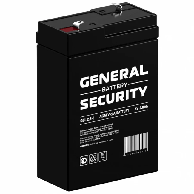 Сменные аккумуляторы АКБ для ИБП General Security GSL2.8-6 GENERAL SECURITY (6 В)
