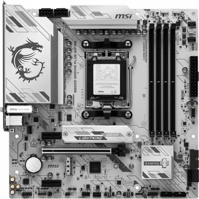 Материнская плата MSI B850M GAMING PLUS WIFI6E (Micro-ATX, AMD AM5)