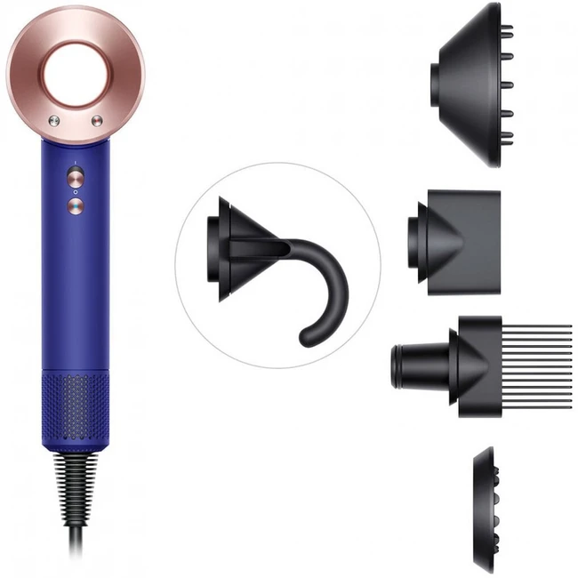 Фен Dyson Supersonic HD07 синий/розовое золото 426081-01 (1600 Вт)