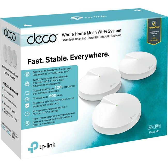 Маршрутизатор для дома TP-Link Mesh Wi-Fi AC1300 Deco M5(1-pack)