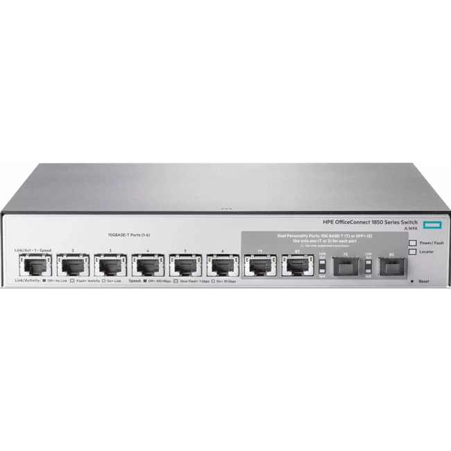 Коммутатор HPE 1850 JL169A#ABB 10 GBase-T (10000 мбит/с), 2 SFP порта