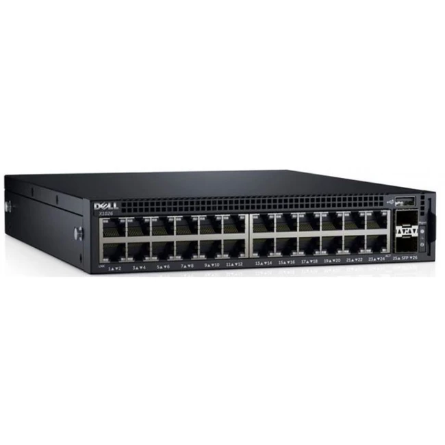 Коммутатор Dell Networking X1026 210-AEIM-001 1000 Base-TX (1000 мбит/с), 2 SFP порта