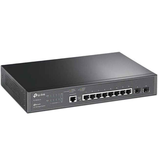Коммутатор TP-Link T2500G-10TS v2 1000 Base-TX (1000 мбит/с), 2 SFP порта