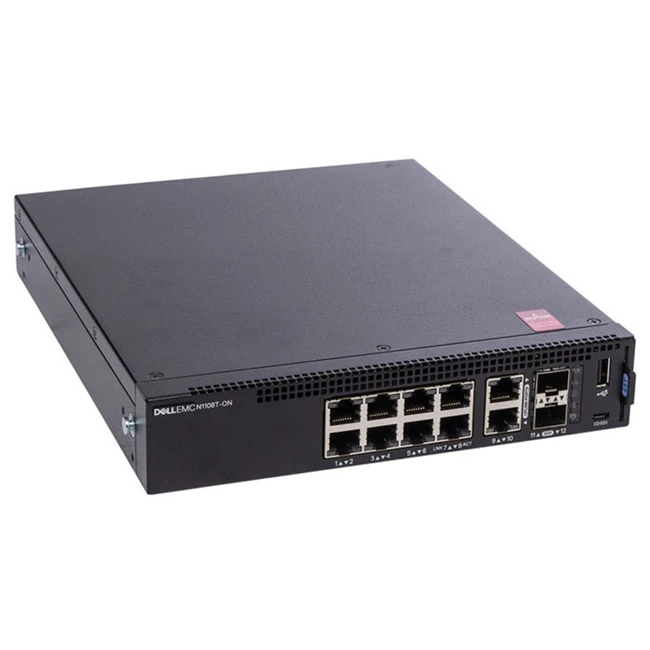 Коммутатор Dell N1108T-ON 210-AJIW 1000 Base-TX (1000 мбит/с), 2 SFP порта