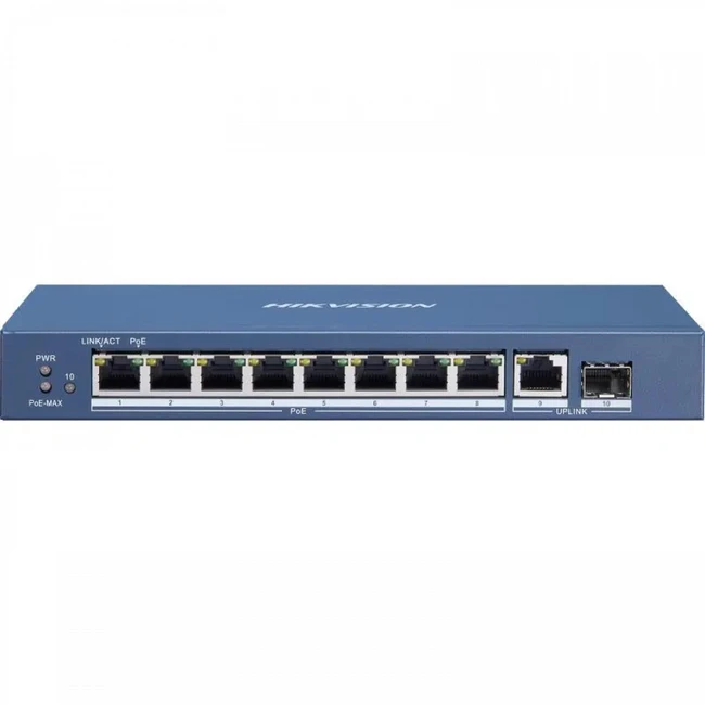 Коммутатор Hikvision DS-3E0510P-E/M 1000 Base-TX (1000 мбит/с), 1 SFP порт