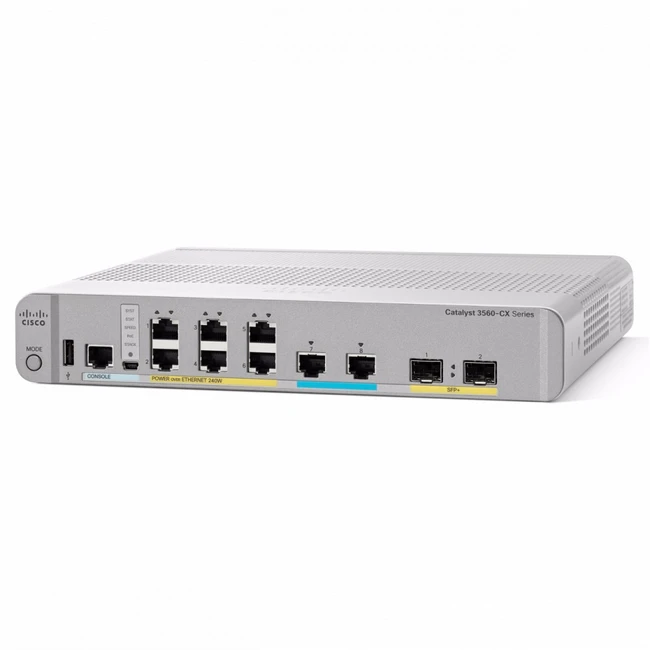 Коммутатор Cisco Catalyst 3560-CX 8XPD-S WS-C3560CX-8XPD-S 1000 Base-TX (1000 мбит/с), 2 SFP порта