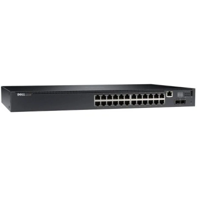 Коммутатор Dell Networking N2024P N2024P-ABNW-01 (1000 Base-TX (1000 мбит/с), 2 SFP порта)