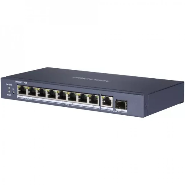 Коммутатор Hikvision DS-3E0510HP-E 1000 Base-TX (1000 мбит/с), 1 SFP порт