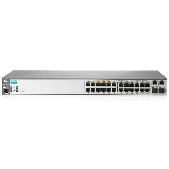 Коммутатор HPE 2530-24G-PoE J9773A (1000 Base-TX (1000 мбит/с), 4 SFP порта)