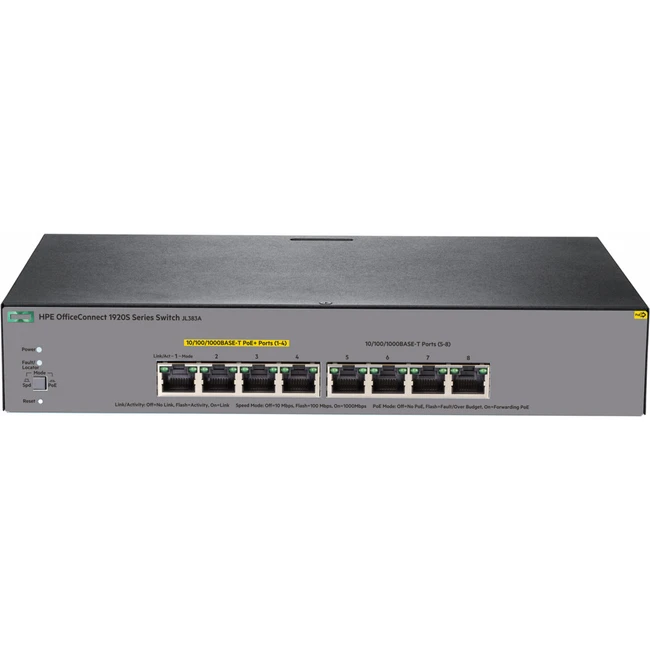 Коммутатор HPE 1920S 8G PPoE+ 65W Switch JL383A (1000 Base-TX (1000 мбит/с))