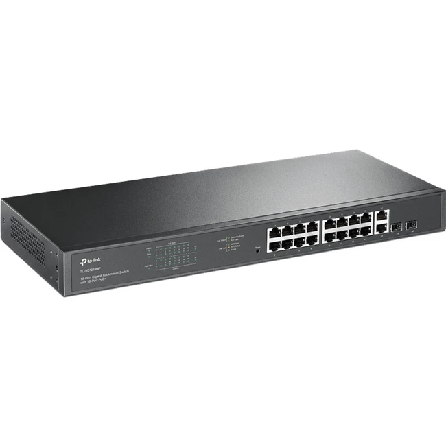 Коммутатор TP-Link TL-SG1218MP (1000 Base-TX (1000 мбит/с), 2 SFP порта)