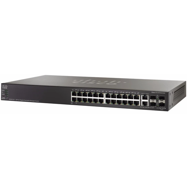 Коммутатор Cisco SG500-28P SG500-28P-K9-G5 1000 Base-TX (1000 мбит/с), 4 SFP порта