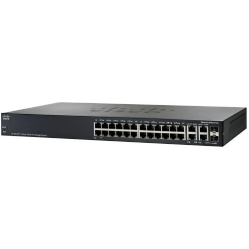 Коммутатор Cisco Small Business SF300-24PP SF300-24PP-K9-EU 100 Base-TX (100 мбит/с), 2 SFP порта