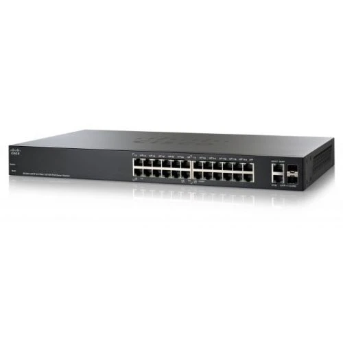 Коммутатор Cisco Small Business SF200-24FP SF200-24FP-EU 100 Base-TX (100 мбит/с), 2 SFP порта