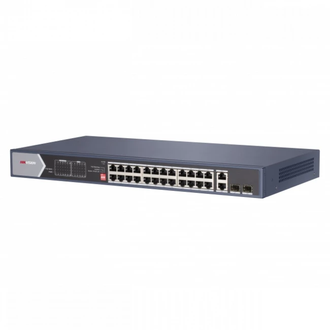 Коммутатор Hikvision DS-3E0528HP-E (1000 Base-TX (1000 мбит/с), 2 SFP порта)