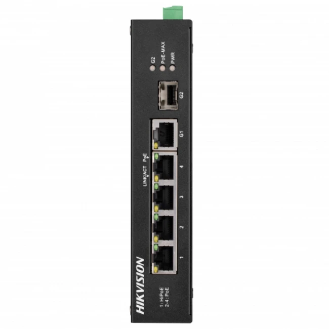Коммутатор Hikvision DS-3T0306HP-E/HS 100 Base-TX (100 мбит/с), 1 SFP порт