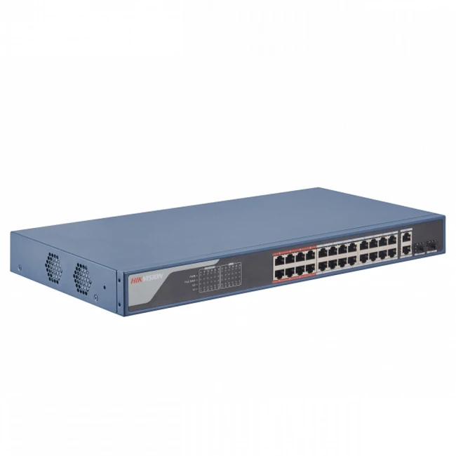 Коммутатор Hikvision DS-3E1326P-EI (100 Base-TX (100 мбит/с), 2 SFP порта)