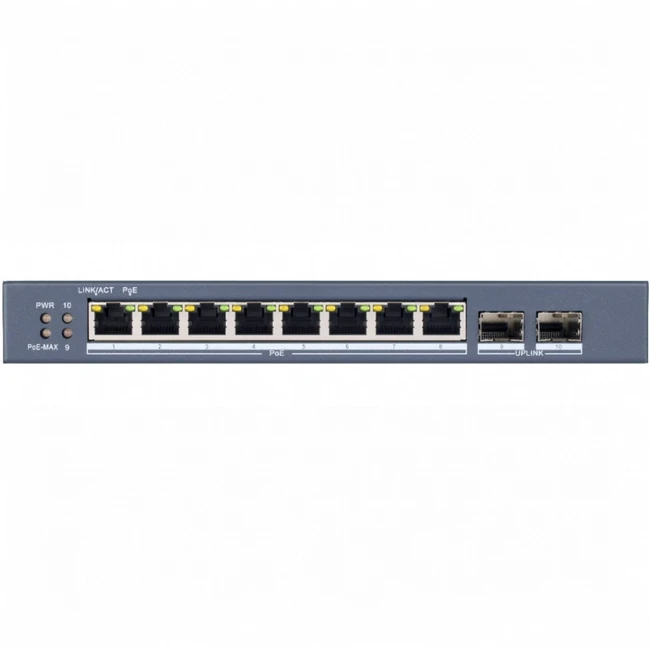 Коммутатор Hikvision DS-3E1510P-E DS-3E1510P-EI (1000 Base-TX (1000 мбит/с), 2 SFP порта)