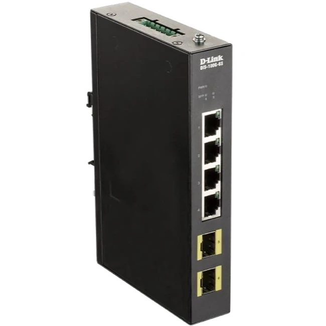 Коммутатор D-link DIS-100G-6S DIS-100G-6S/A1A (1000 Base-TX (1000 мбит/с), 2 SFP порта)