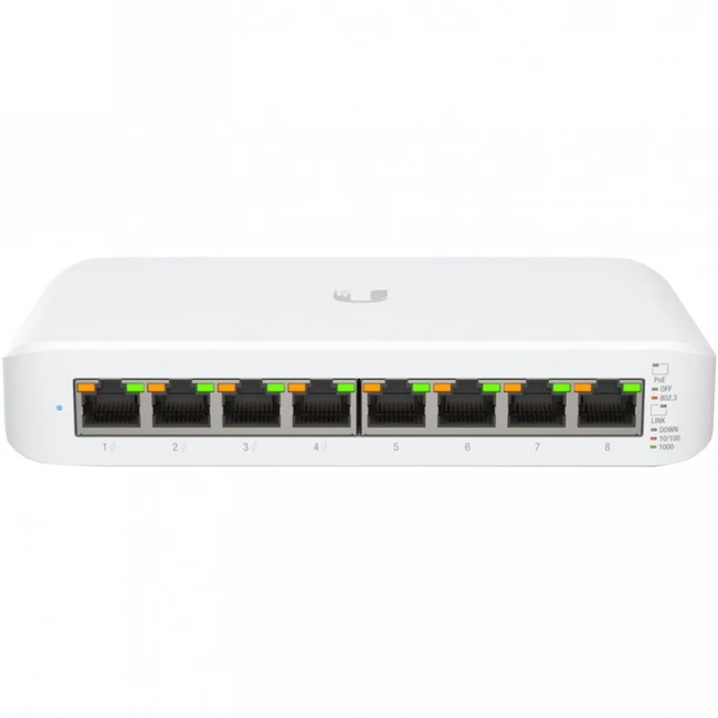 Коммутатор Ubiquiti USW-Lite-8-POE-EU (1000 Base-TX (1000 мбит/с))