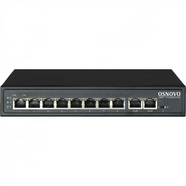 Коммутатор OSNOVO PoE коммутатор SW-20820(120W) (100 Base-TX (100 мбит/с))