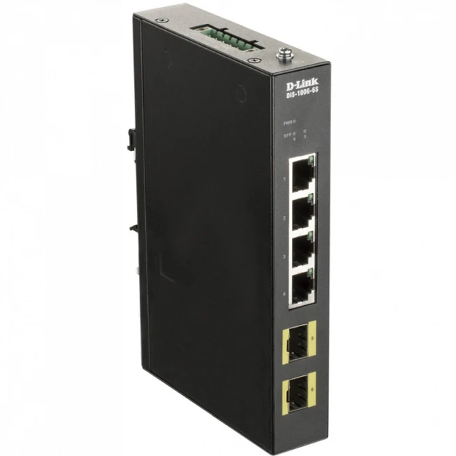 Коммутатор D-link DIS-100G-6S/A (1000 Base-TX (1000 мбит/с), 2 SFP порта)