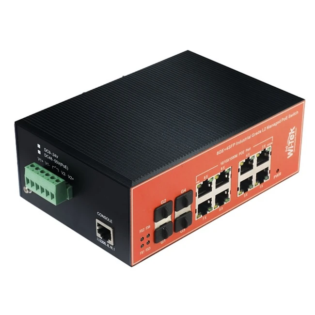 Коммутатор Wi-Tek WI-PMS312GF (1000 Base-TX (1000 мбит/с), 4 SFP порта)