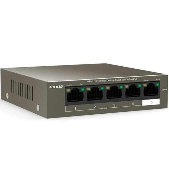 Коммутатор TENDA TEF1105P-4-38W 100 Base-TX (100 мбит/с)