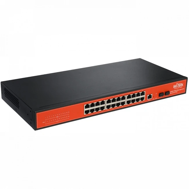 Коммутатор Wi-Tek WI-PMS326GFR (1000 Base-TX (1000 мбит/с), 2 SFP порта)