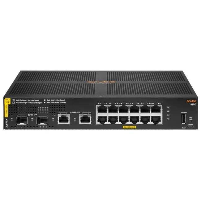 Коммутатор HPE Aruba 6000 12G R8N89A#ABB (1000 Base-T (1000 мбит/с), 2 SFP порта)