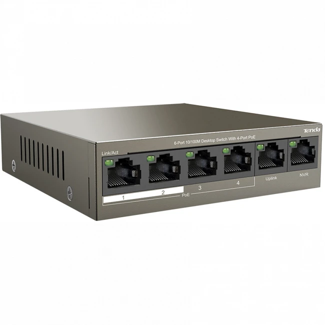 Коммутатор TENDA TEF1106P-4-63W 100 Base-TX (100 мбит/с)
