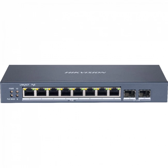 Коммутатор Hikvision DS-3E1510P-SI 1000 Base-TX (1000 мбит/с), 2 SFP порта