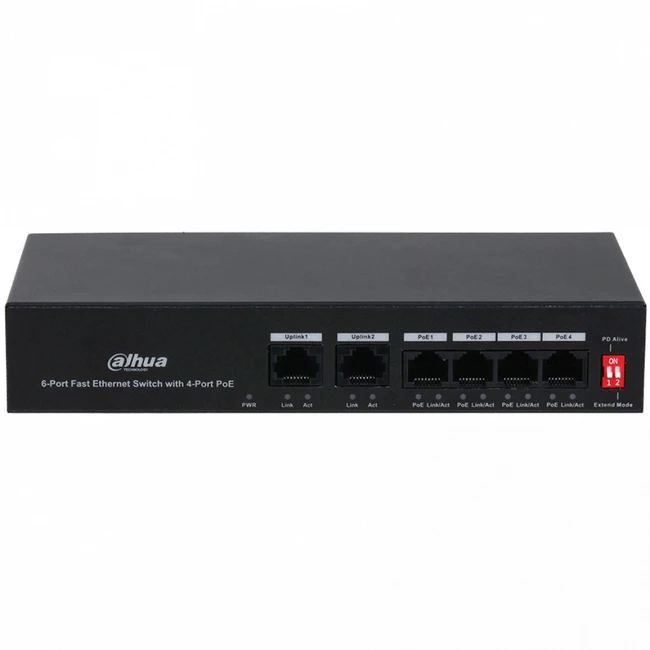 Коммутатор Dahua PFS3006-4ET-36 DH-PFS3006-4ET-36 100 Base-TX (100 мбит/с)