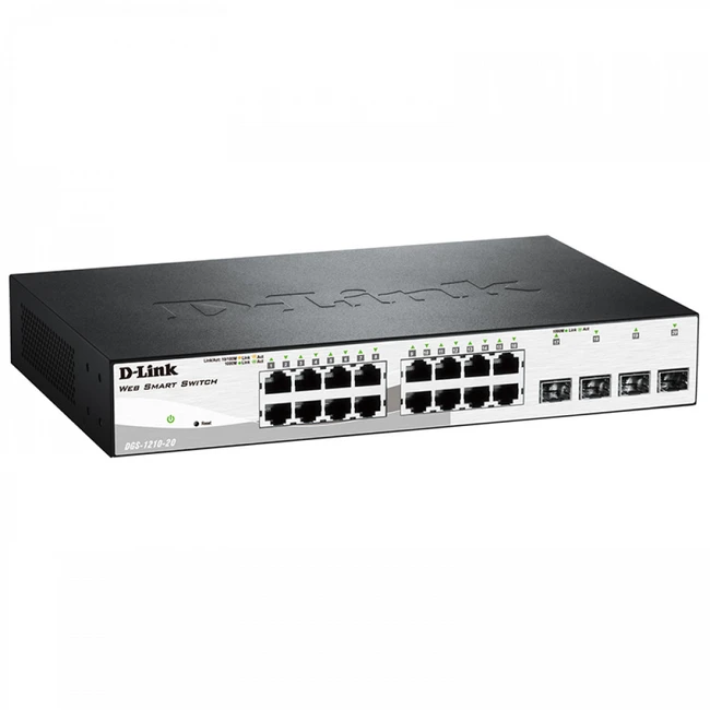 Коммутатор D-link DGS-1210-20/F2A 1000 Base-TX (1000 мбит/с), 4 SFP порта