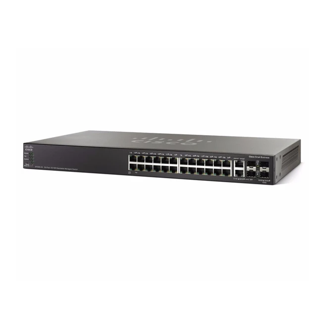 Коммутатор Cisco SF500-24P SF500-24P-K9-G5 (100 Base-TX (100 мбит/с), 4 SFP порта)