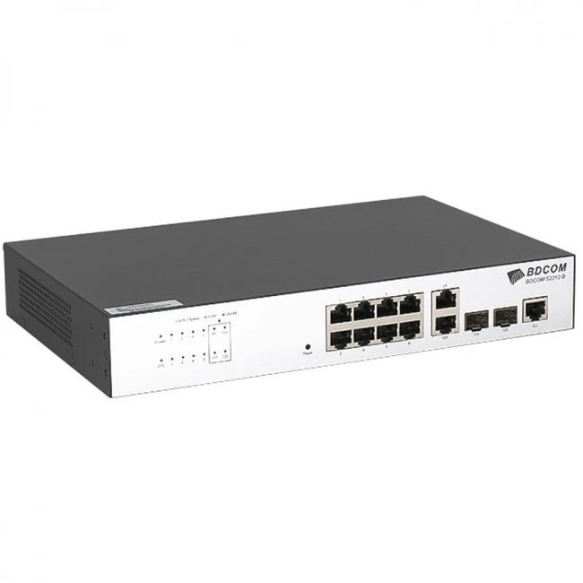 Коммутатор BDCOM S2212-B (100 Base-TX (100 мбит/с), 2 SFP порта)