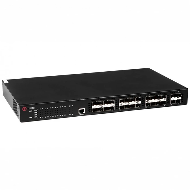 Коммутатор QTECH QSW-3310-28F-AC-AC (1000 Base-TX (1000 мбит/с), 4 SFP порта)