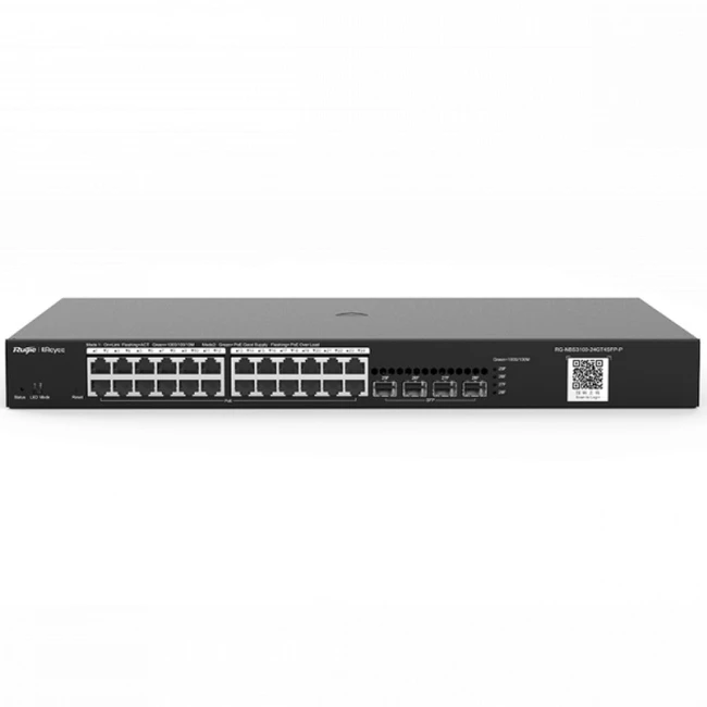 Коммутатор Ruijie RG-NBS3100-24GT4SFP-P (1000 Base-TX (1000 мбит/с), 4 SFP порта)