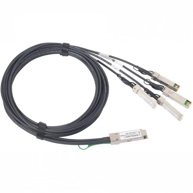 Аксессуар для сетевого оборудования Juniper QSFP+ to SFP+ 10 Gigabit Ethernet Direct Attach Break out Copper (3M) QFX-QSFP-DACBO-3M (Кабель)