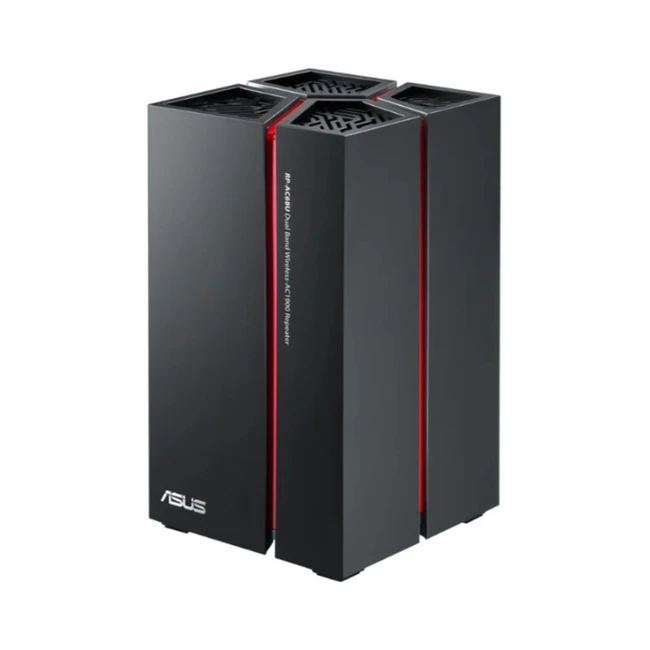 Усилитель сигнала Wi-Fi Asus RP-AC68U (10/100/1000 Base-TX (1000 мбит/с), Wi-Fi 5 (802.11a/ b/ g/ n/ ac), со встроенной антенной)