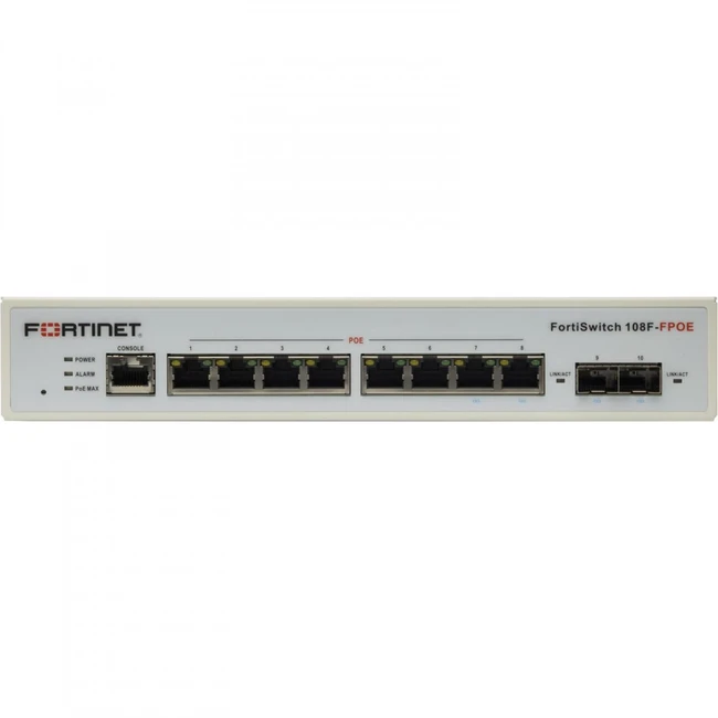 Коммутатор Fortinet FS-108F-FPOE 1000 Base-T (1000 мбит/с), 2 SFP порта