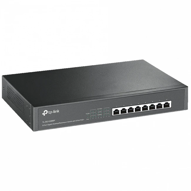 Коммутатор TP-Link TL-SG1008MP(UN) V2.0/3.0 1000 Base-TX (1000 мбит/с)