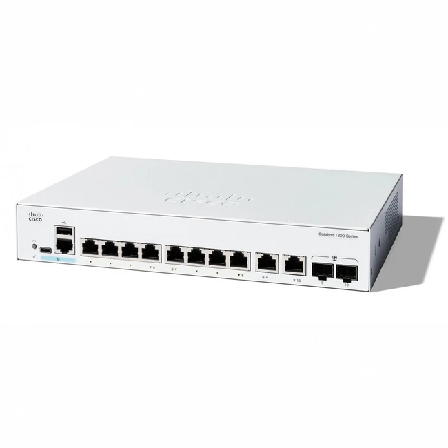 Коммутатор Cisco C1300-8T-E-2G 1000 Base-T (1000 мбит/с), 2 SFP порта