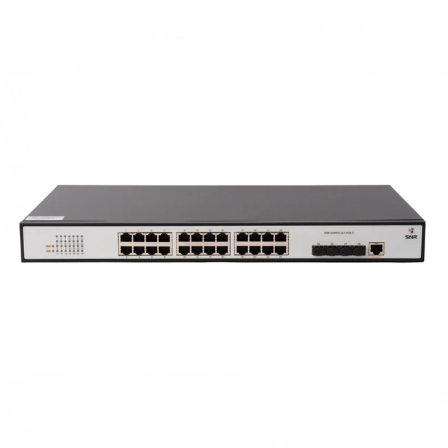 Коммутатор SNR S2985G-24T-POE-E SNR-S2985G-24T-POE-E (1000 Base-T (1000 мбит/с), 4 SFP порта)